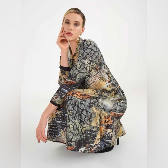 Simply Art by Dolcezza Dress “Postal” midi dress size large - Picture 8 of 9